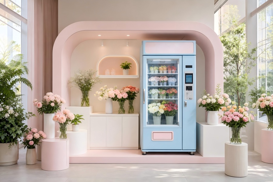 self-service flower vending machine